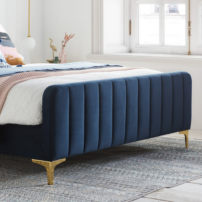 Birlea Double Unbranded Bed Midnight Blue