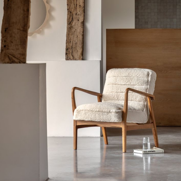 Datsun Armchair Cream Sheepskin