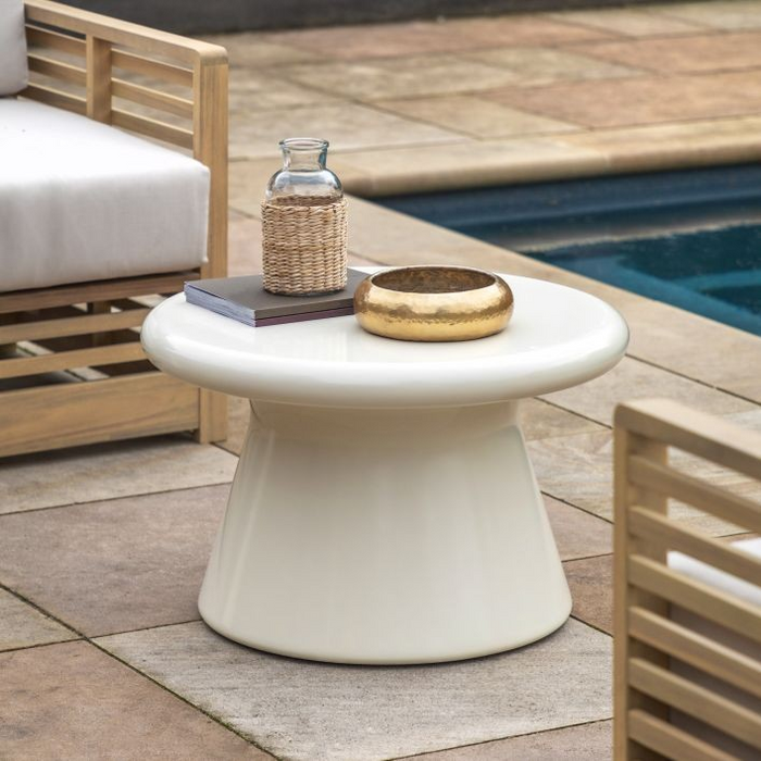 Pavia Round Coffee Table - Comes in Cream and Concrete Options