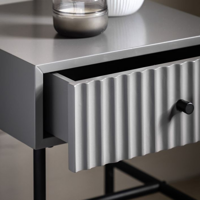 Buckhurst 1 Drawer Bedside Cabinet - Comes in White, Grey and Blue Options