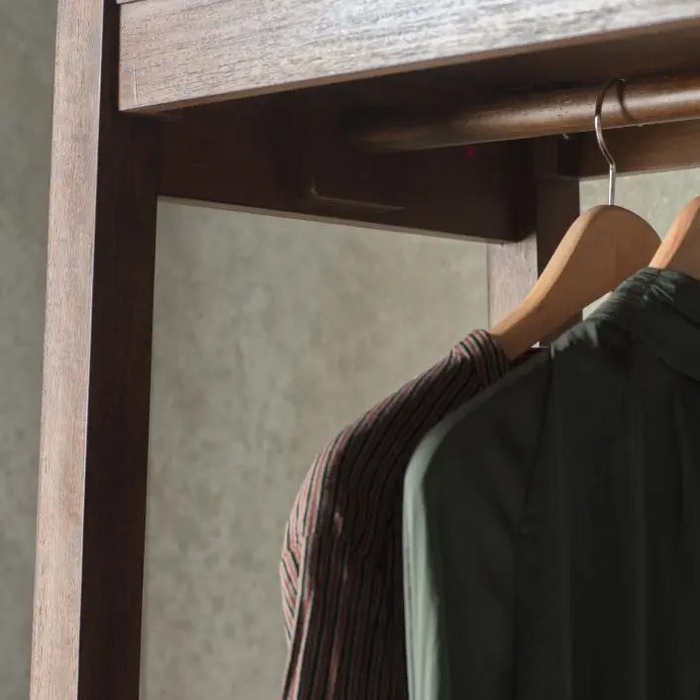 Boho Wood Open Wardrobe