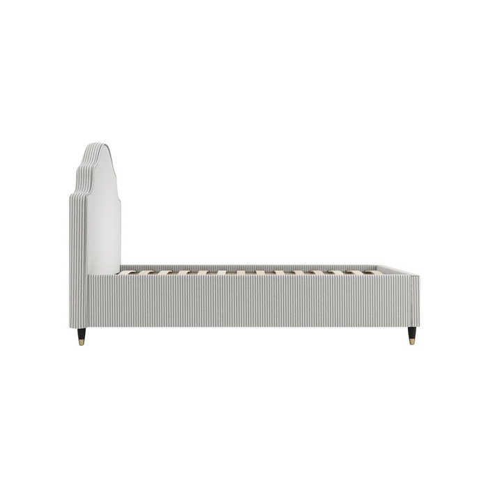 Monterey Grey Thin Stripe Single Bed