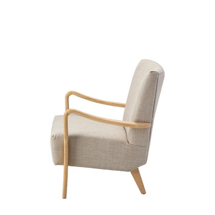 Chedworth Natural Linen Fabric Armchair