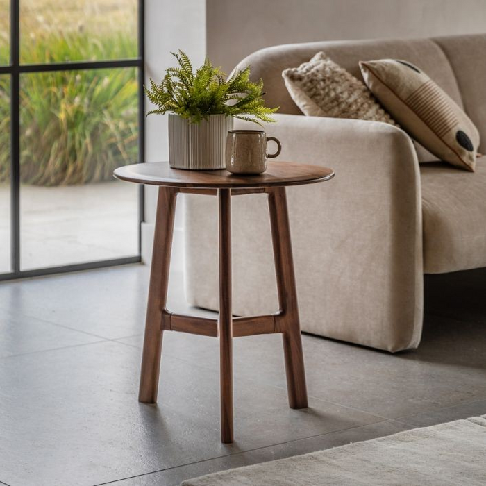 Madrid Oak Round Side Table