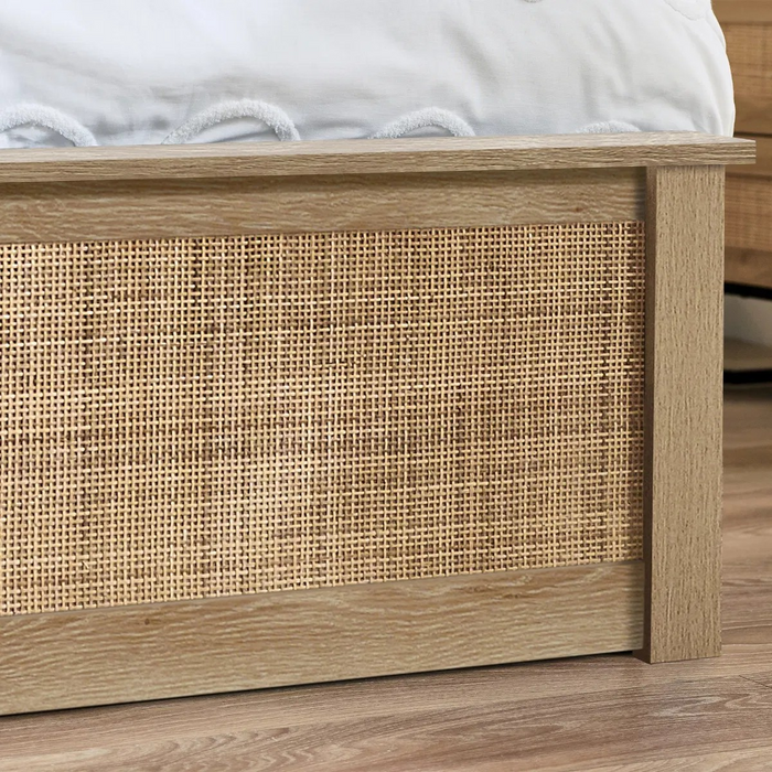 PADSTOW OTTOMAN 150CM KING BED - OAK