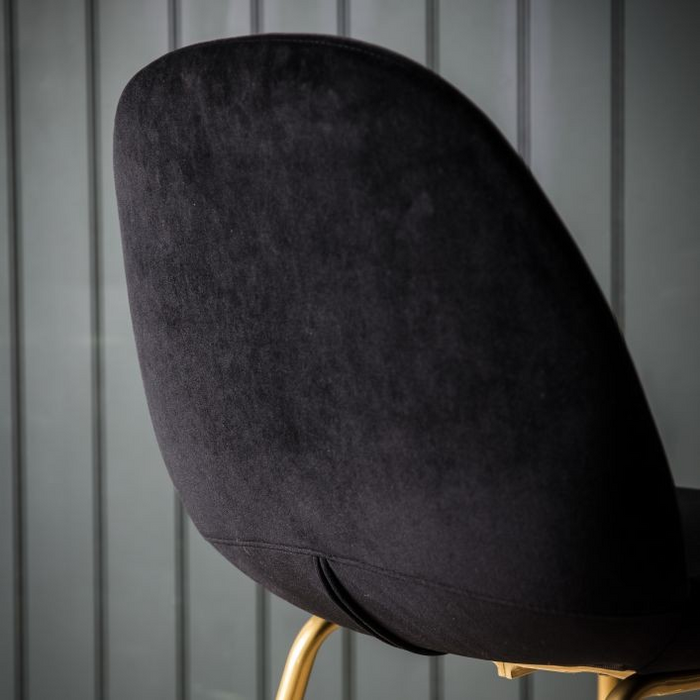 Flanagan Stool Black Velvet (2pk)