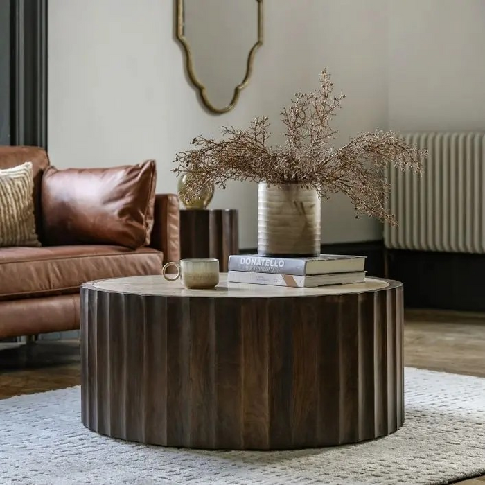 Cascia Mango Wood 90cm Round Coffee Table