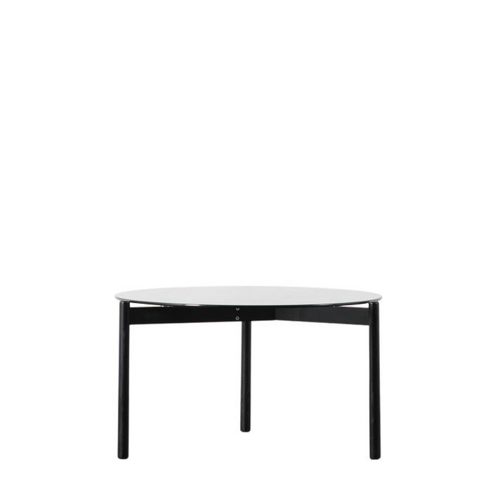 Moran Natural Oak and Glass 70cm Round Coffee Table