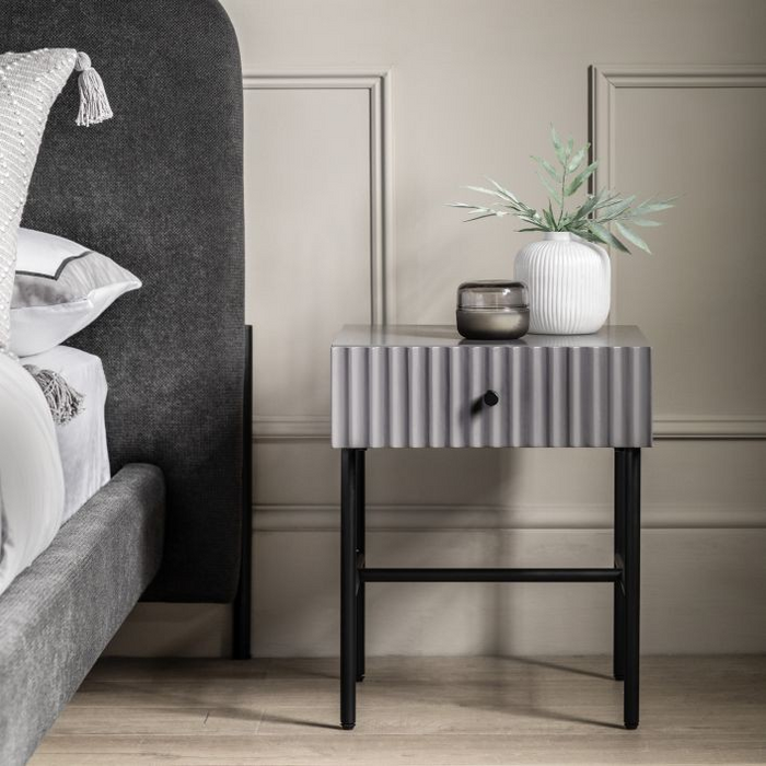 Buckhurst 1 Drawer Bedside Cabinet - Comes in White, Grey and Blue Options